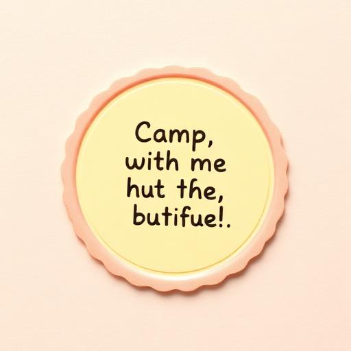 Round wax-seal sticker with a cheeky phrase